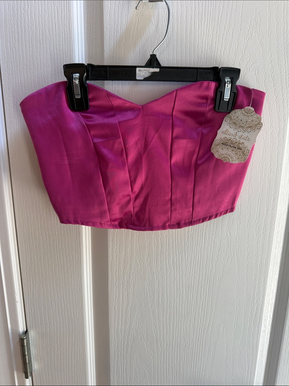 Altar'd State Fuchsia Strapless Bustier Top